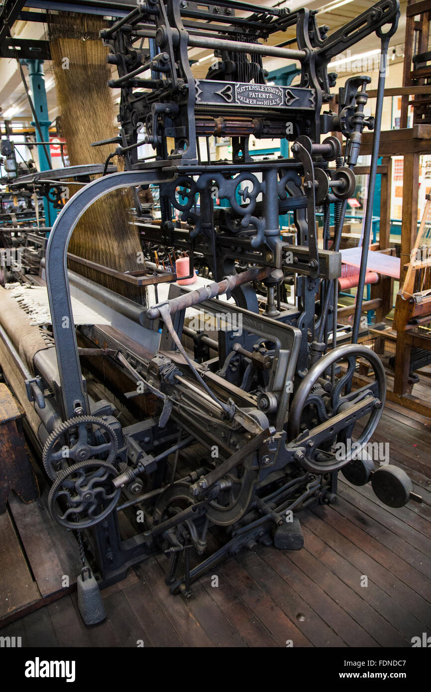 Old Weaving loom at Bradford Industrial Museum, Bradford West Yorkshire