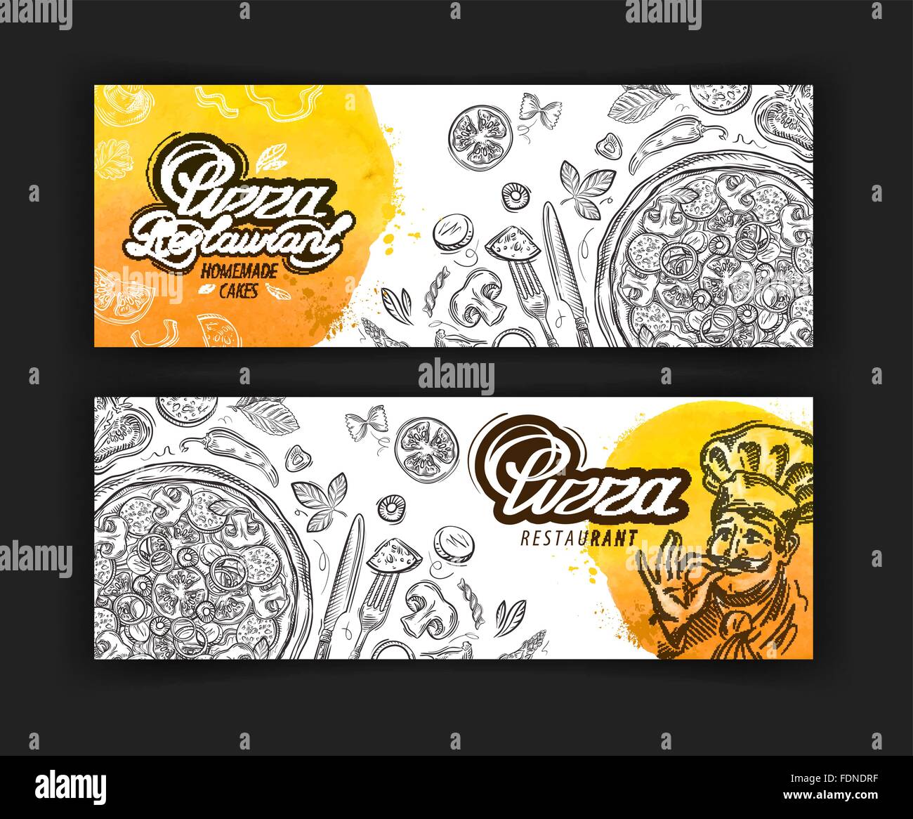 pizza restaurant vector logo design template. eatery, diner or cooking ...