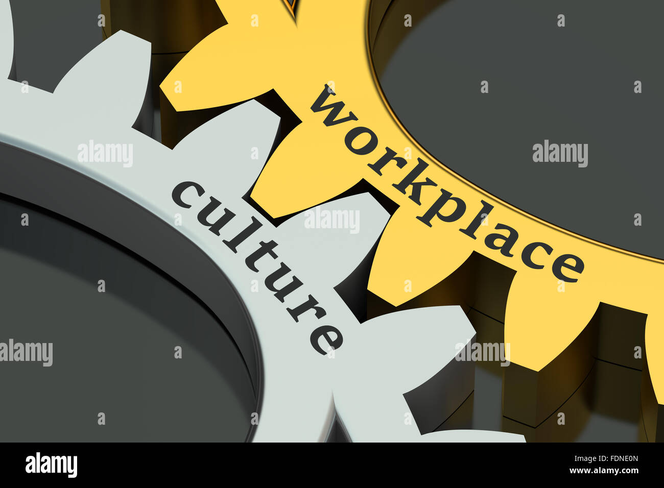 Workplace Culture concept on the gearwheels Stock Photo