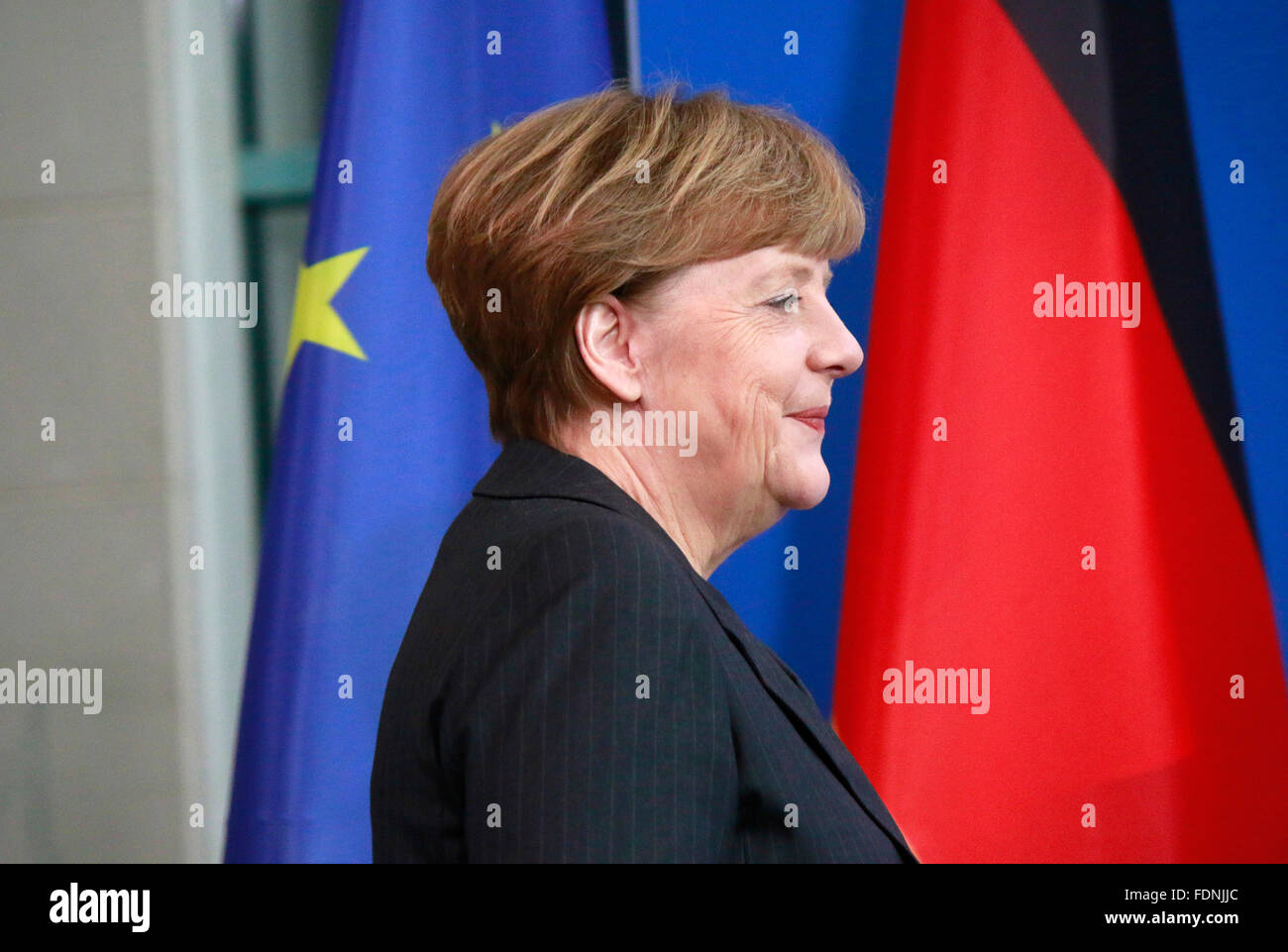 BKin Angela Merkel - Treffen der dt. Bundeskanzlerin mit dem italienischen Ministerpraesidenten, Bundeskanzleramt, 29. Januar 20 Stock Photo