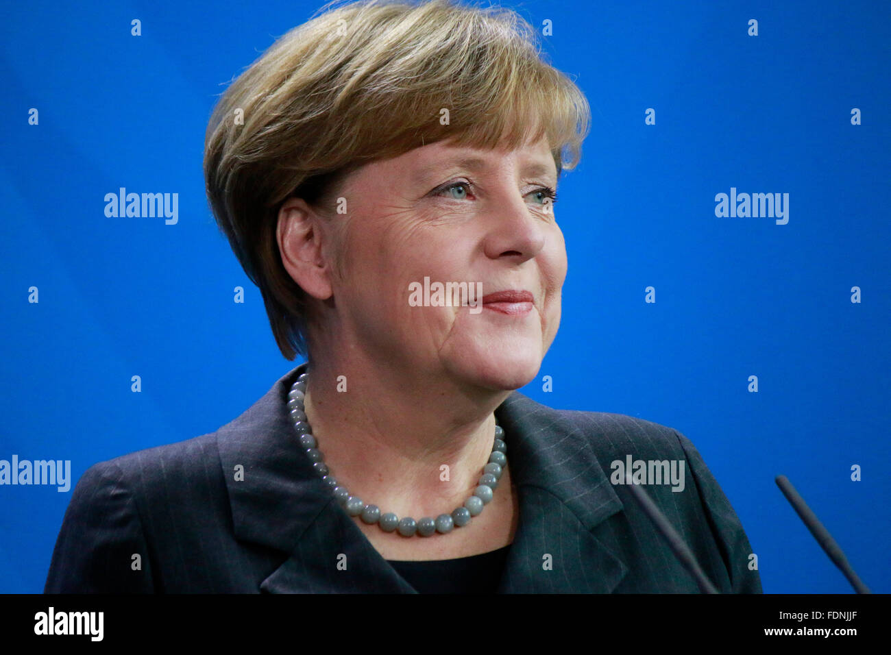 BKin Angela Merkel - Treffen der dt. Bundeskanzlerin mit dem italienischen Ministerpraesidenten, Bundeskanzleramt, 29. Januar 20 Stock Photo