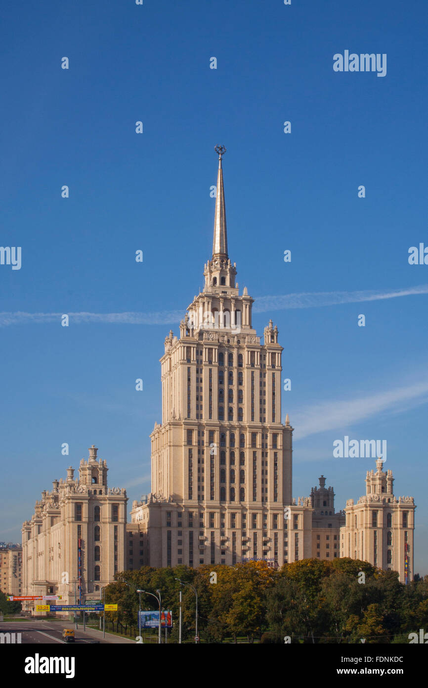 Radisson Royal Hotel Moscow (former Hotel Ukraina), one of Stalin's Seven Sisters Moscow, Russia Stock Photo