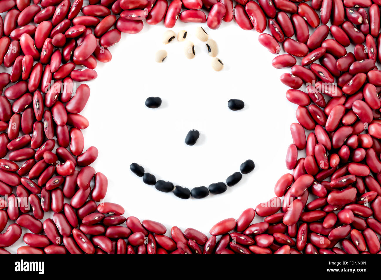 Happy Beans Face Stock Photo