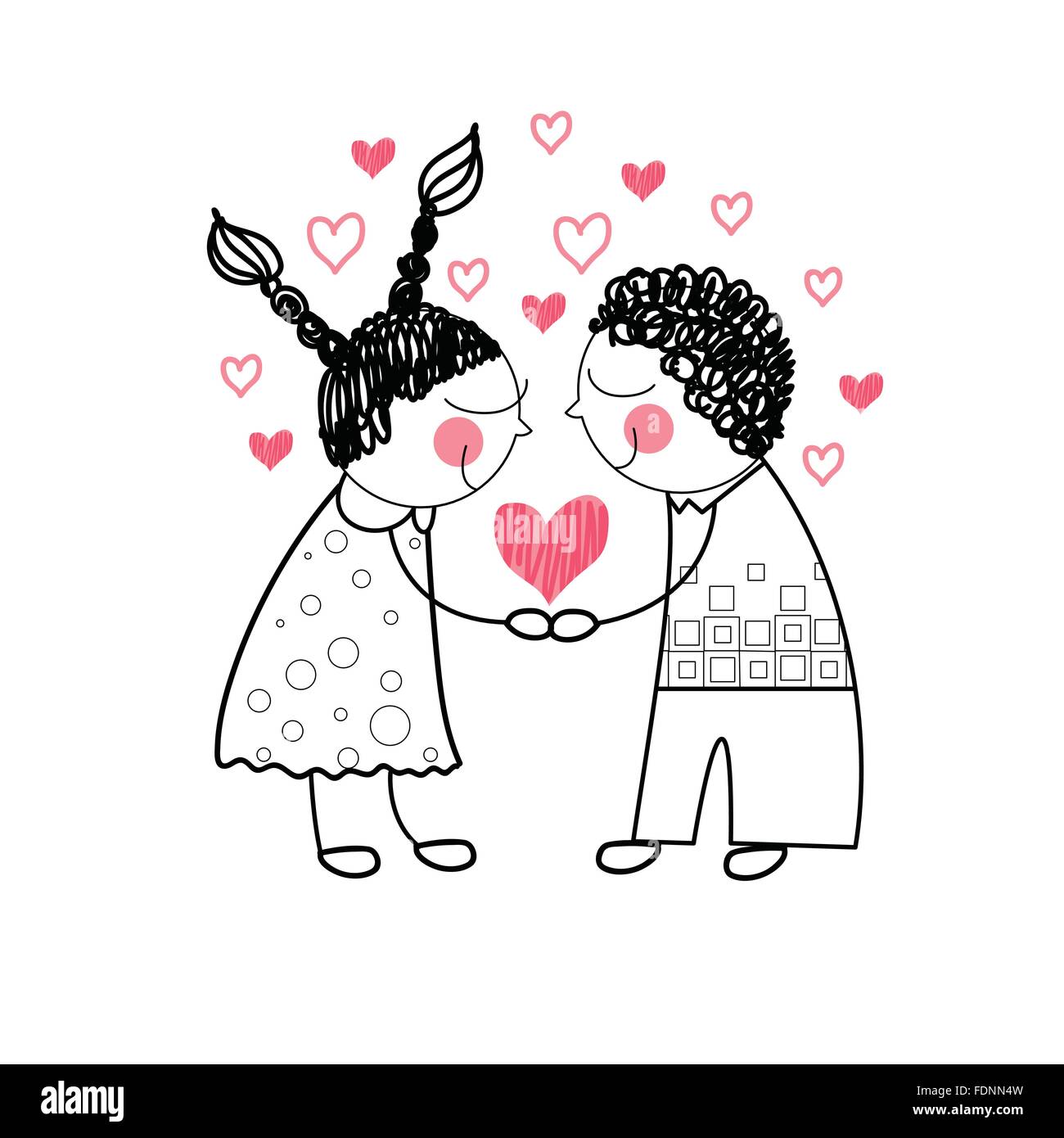 Cute Lgbt Drawing - Cute And Easy Couple Drawings - Free Transparent PNG  Clipart Images Download