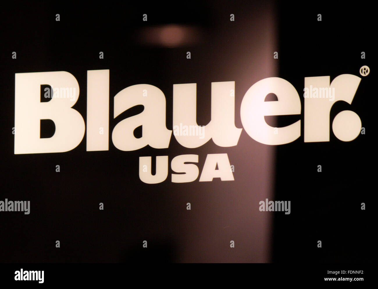 Markenname: 'Blauer USA', Berlin. Stock Photo
