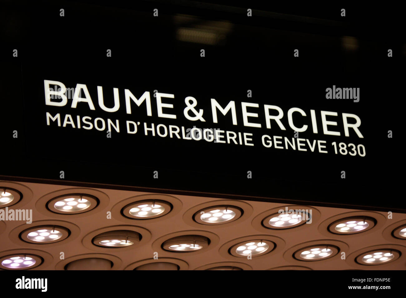 Markenname: 'Baume Mercier', Berlin. Stock Photo