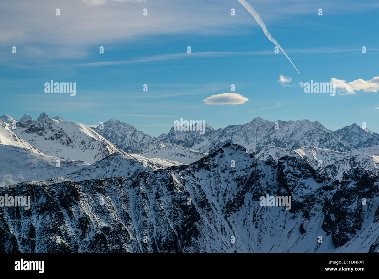 Tatra Mountains with beautiful clouds Stock Photo - Alamy