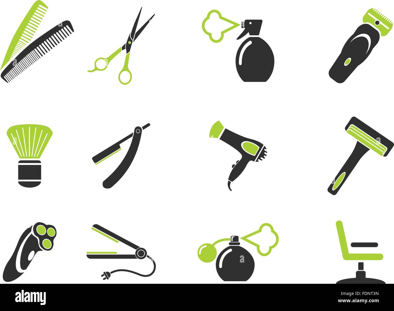 Barbershop simply icons Stock Vector Image & Art - Alamy