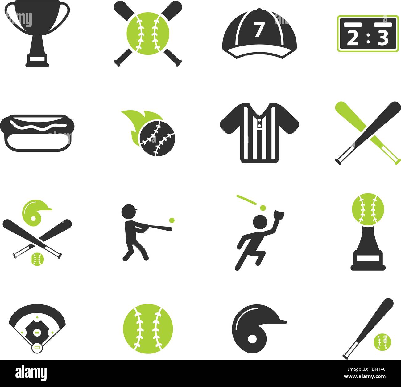 Baseball simply icons Stock Vector Image & Art - Alamy