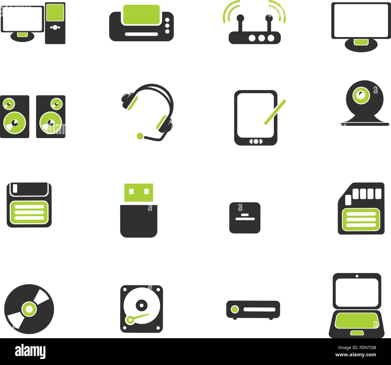 Computer equipment simple vector icons Stock Vector Image & Art Alamy