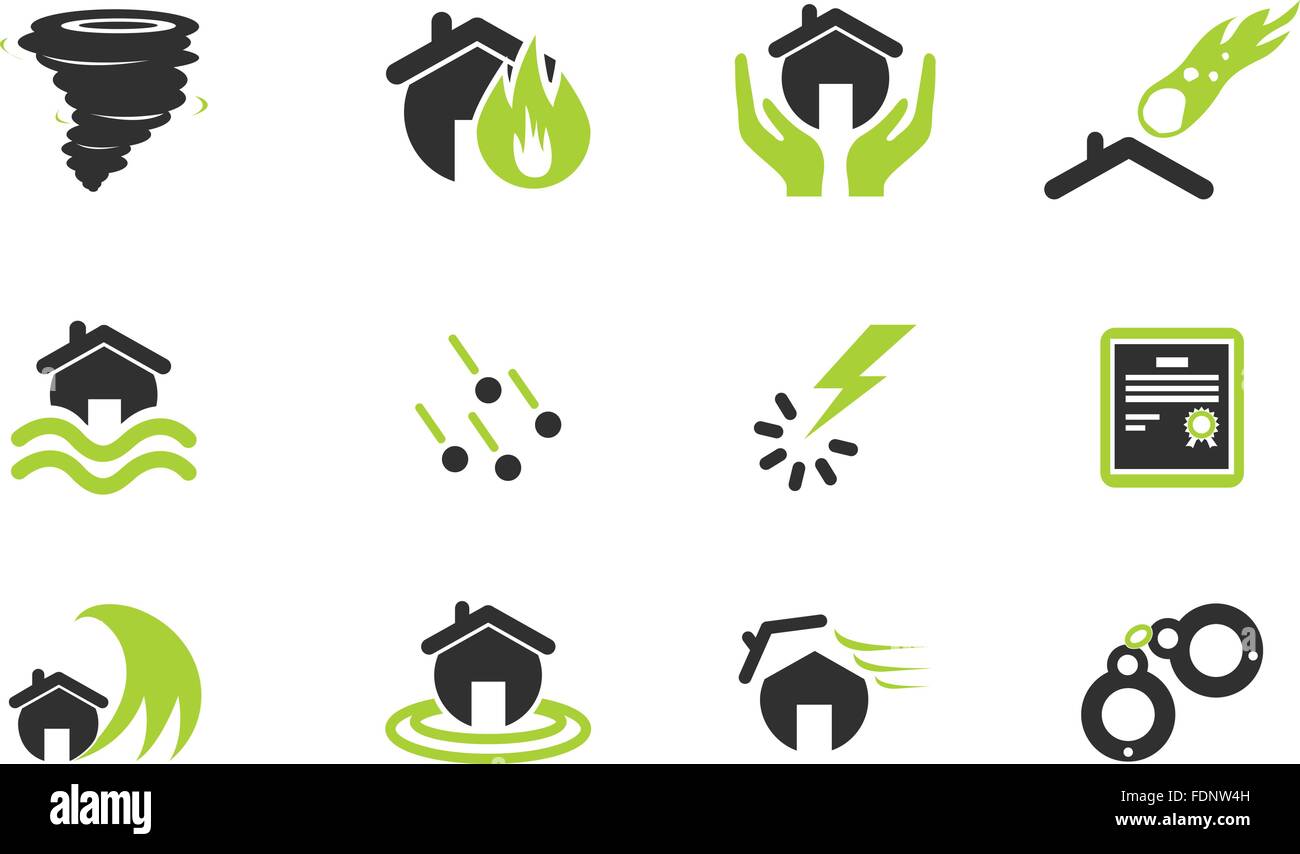 Home Insurance Icons Stock Vector Image & Art - Alamy