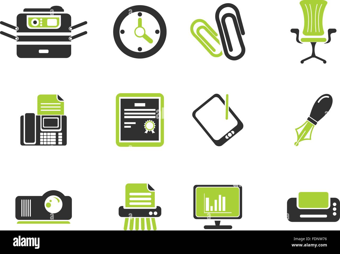 Office simply icons Stock Vector Image & Art - Alamy
