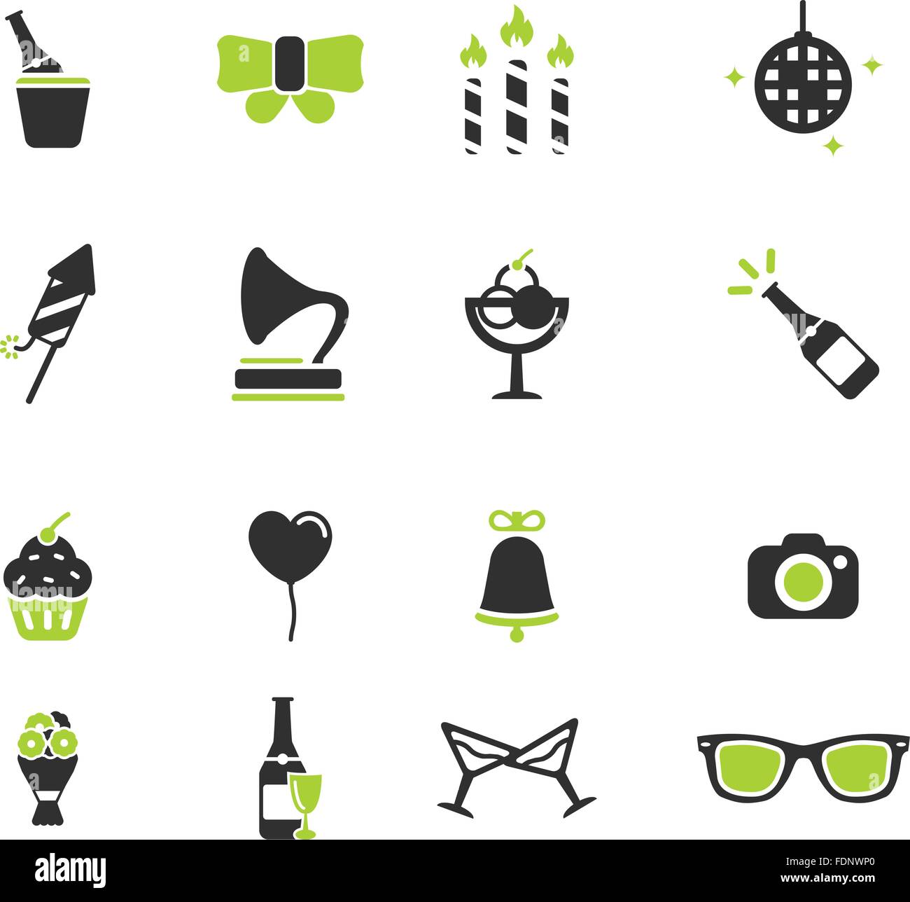 Party simply icons Stock Vector Image & Art - Alamy