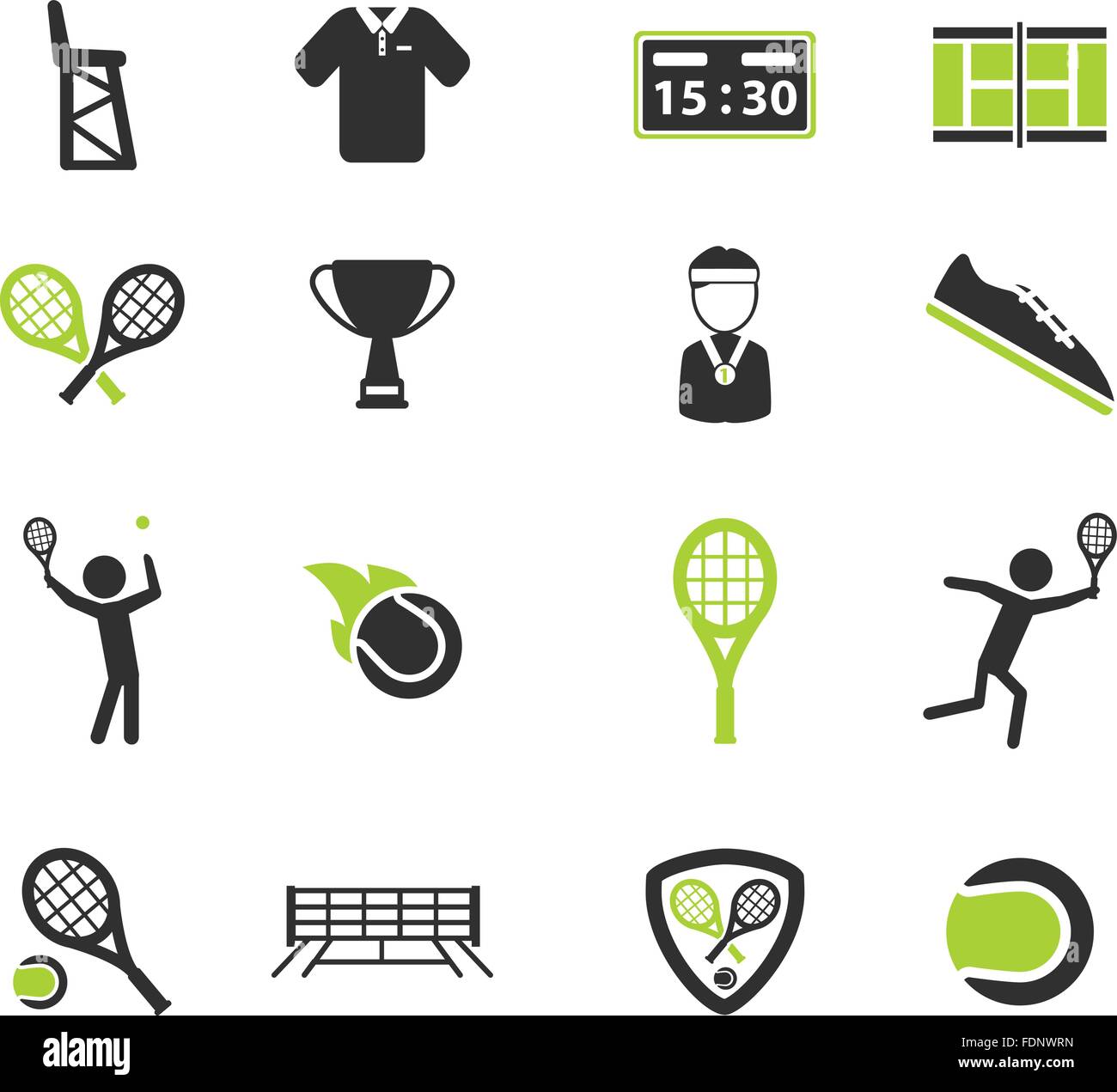 Tennis simply icons Stock Vector Image & Art - Alamy