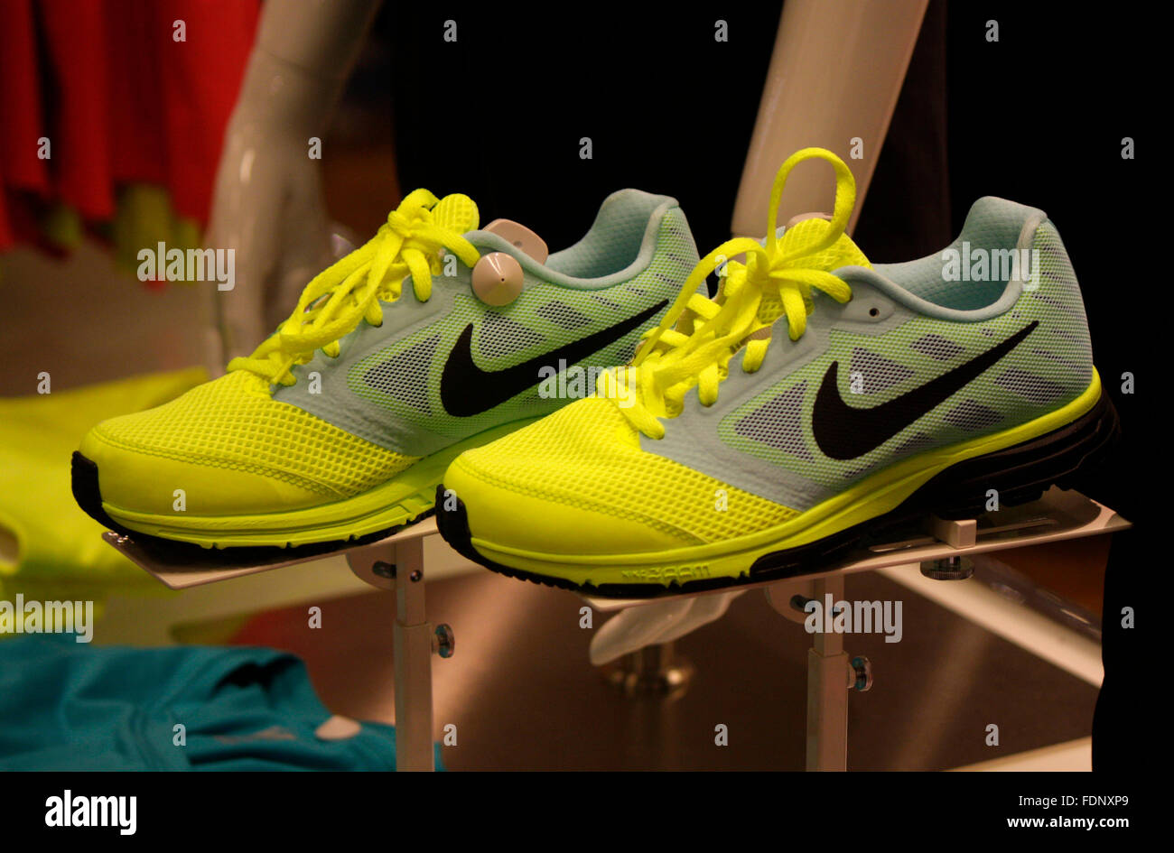 Markenname: 'Nike', Berlin. Stock Photo