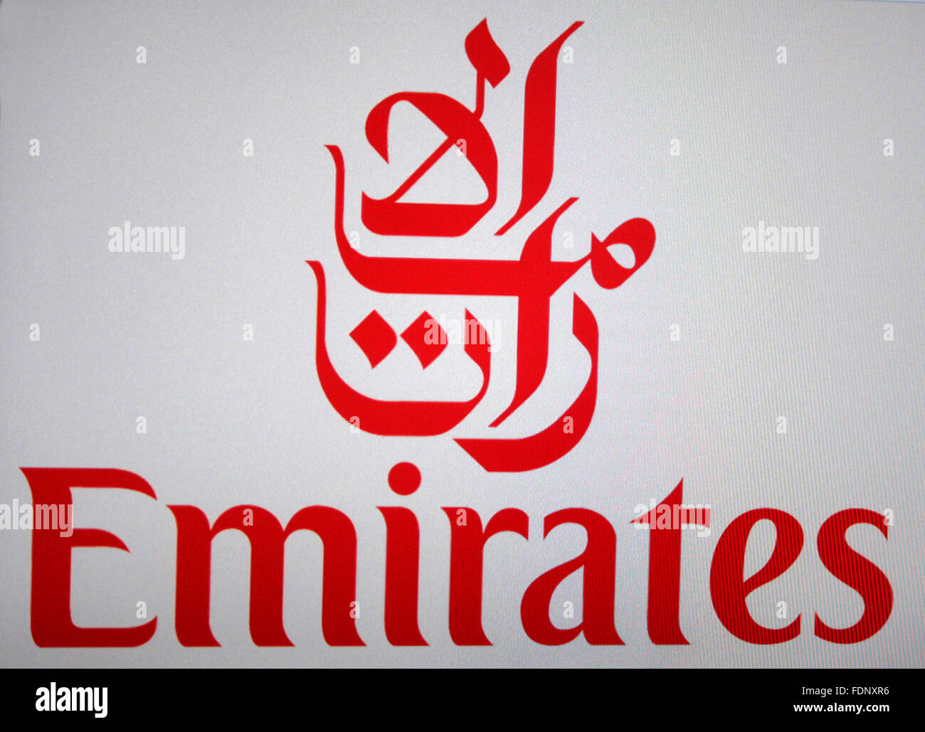Markenname: 'Emirates Airlines', Berlin. Stock Photo