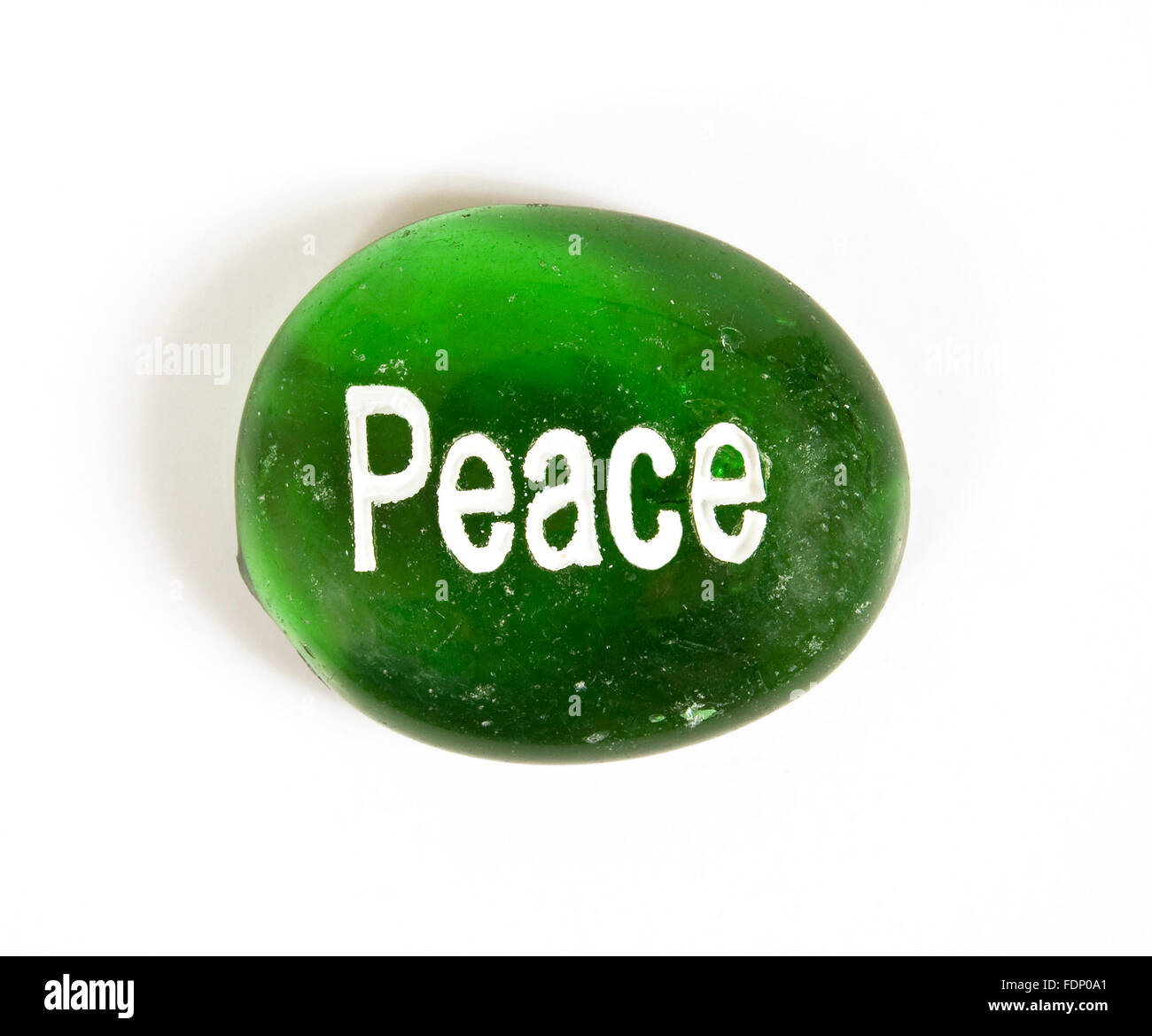 Green Peace Stone Stock Photo
