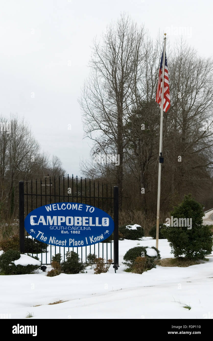 to Campobello sign South Carolina USA Stock Photo Alamy