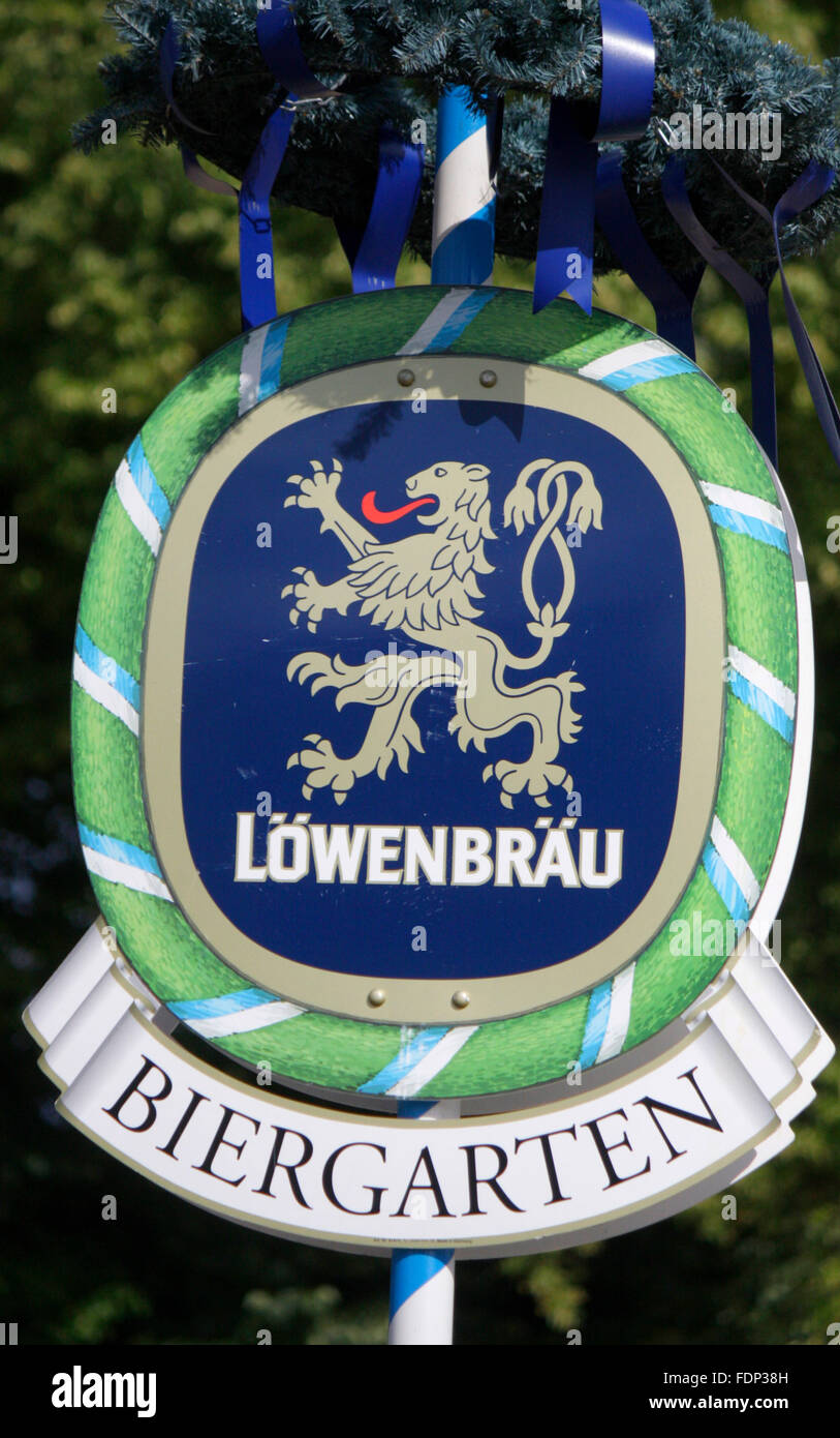Markenname: 'Loewenbraeu', Berlin. Stock Photo