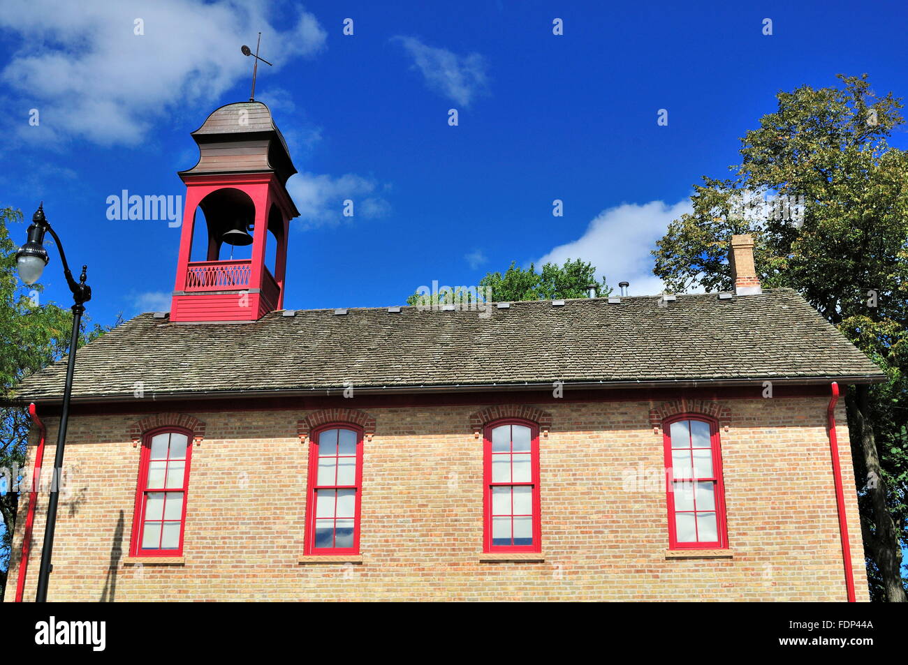 A historic engine house which is part of the Skokie Heritage Museum in