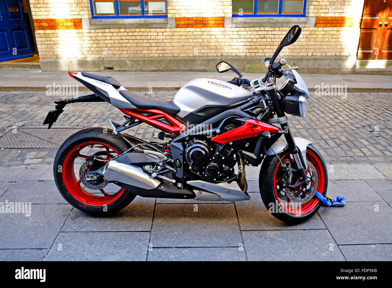 Triumph Street Triple British Motorcycle Dublin Ireland Stock Photo