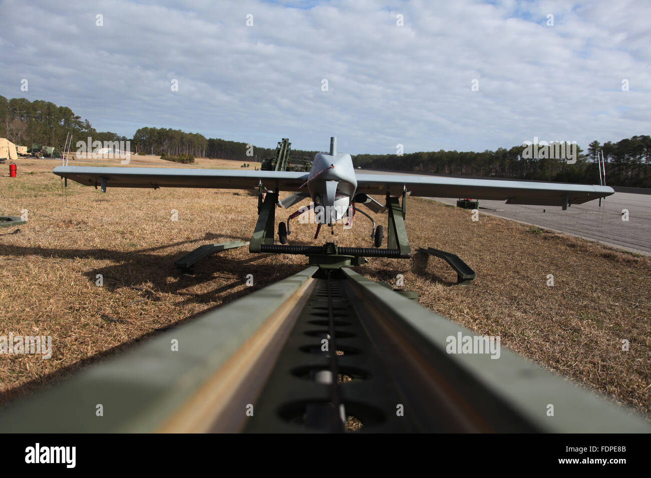 U.S. military unmanned aerial vehicles - UAVs - or as most commonly known - drones. Stock Photo