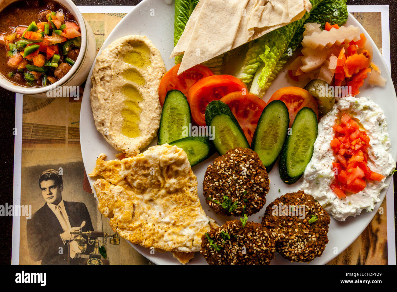 A Traditional Qatari Breakfast, Souk Waqif, Doha, Qatar Stock Photo Alamy