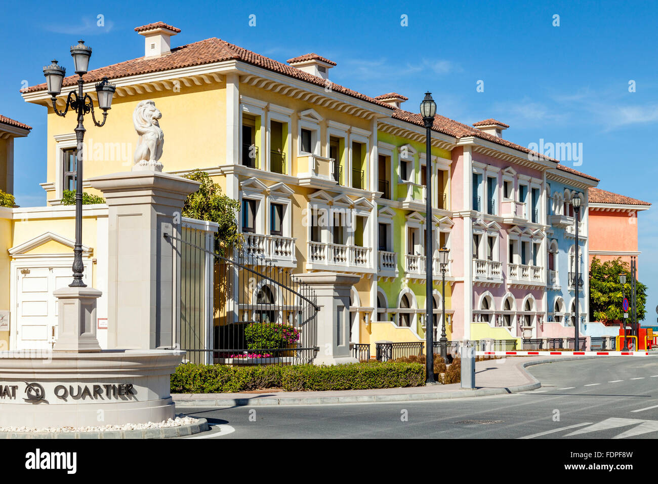 Colourful Style Houses At Qanat Quartier, The Pearl, Doha