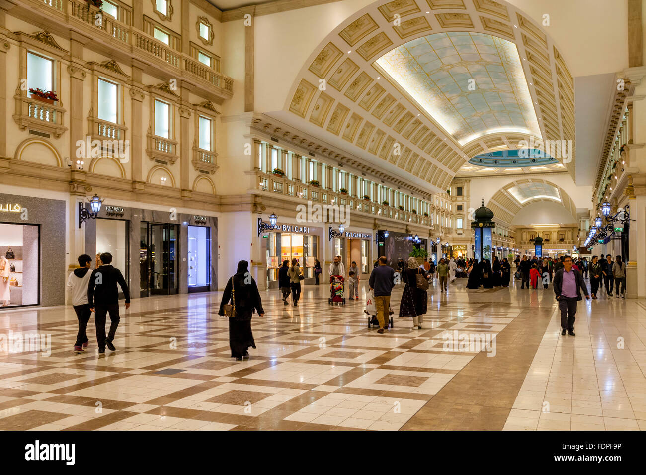 Exclusive Stores At Villaggio Shopping Mall, Doha, Qatar Stock Photo
