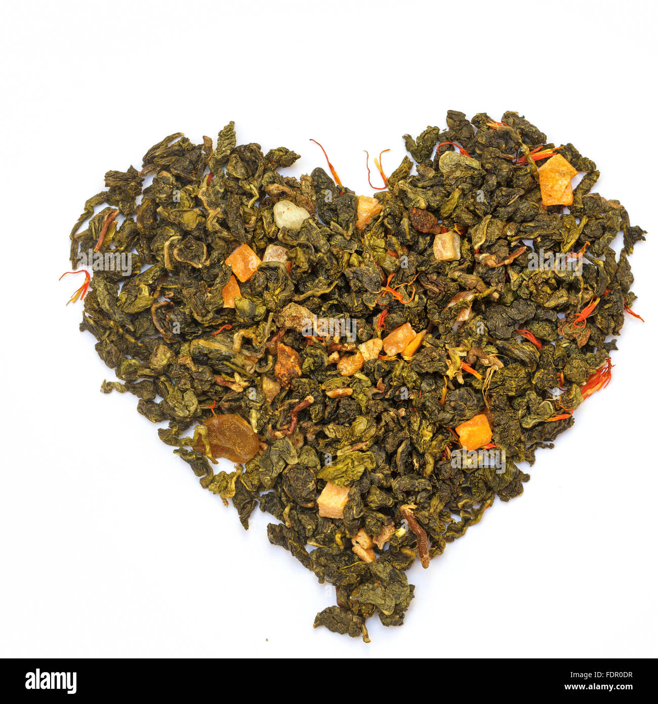 Dried green tea closeup. Healthy lifestyle. Antioxidants in the drink