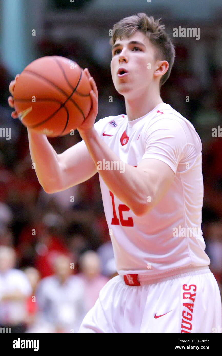Houston, TX, USA. 01st Feb, 2016. University of Houston guard Wes