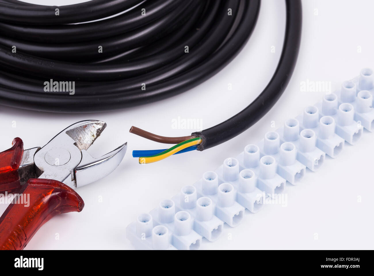 electricity,electrical engineering,screw terminal Stock Photo Alamy