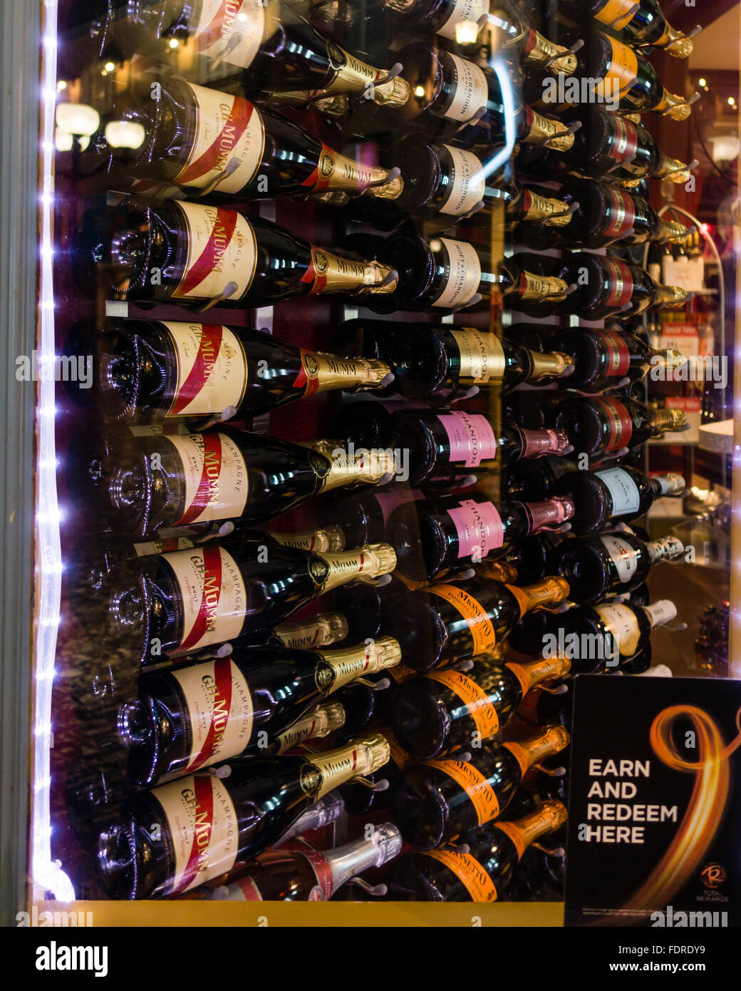 Wine display in a cooler Las Vegas, Nevada, USA Stock Photo Alamy