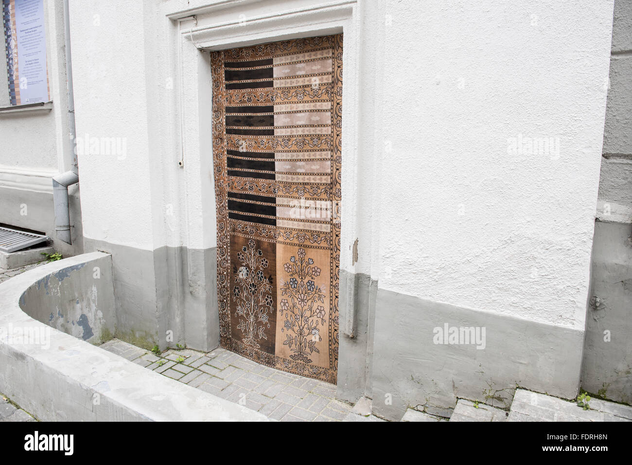 Ancient Door Of A Commercial Building Stock Photo