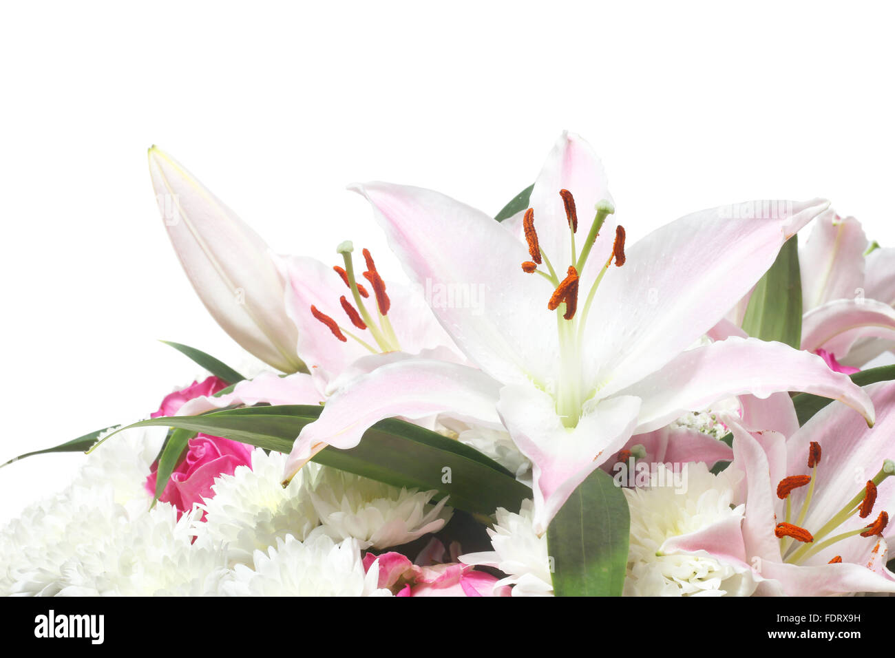 Bouquet of flowers isolated on white background Stock Photo - Alamy