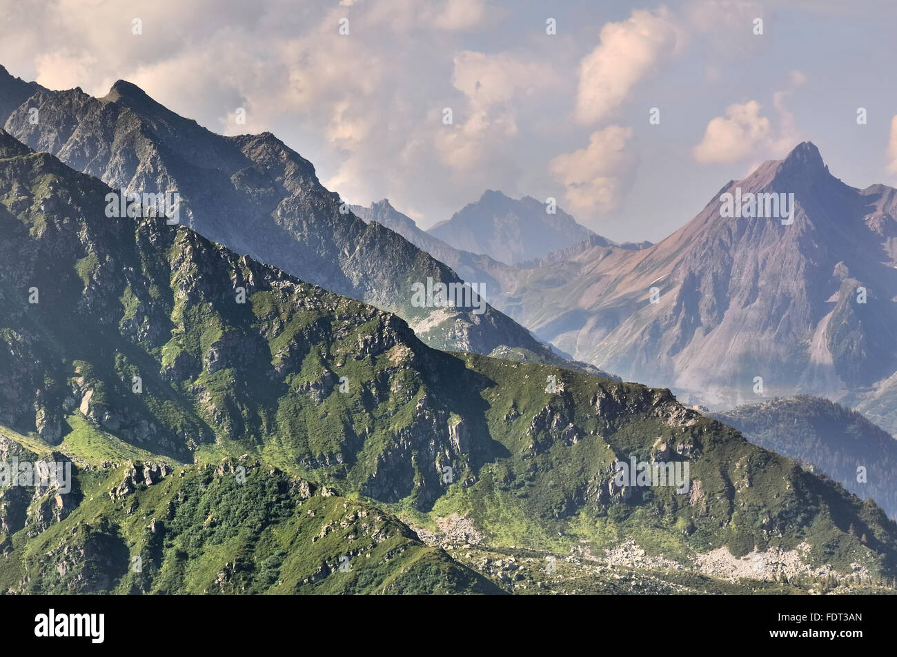 beautiful mountain landscape in Savoy Stock Photo