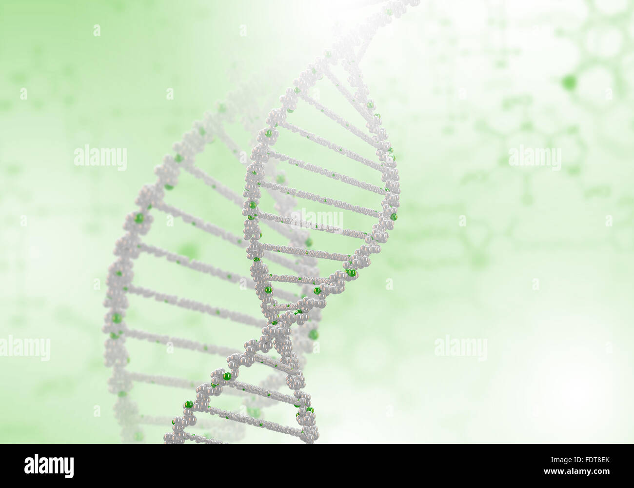 Digital illustration of dna structure on colour background Stock Photo ...