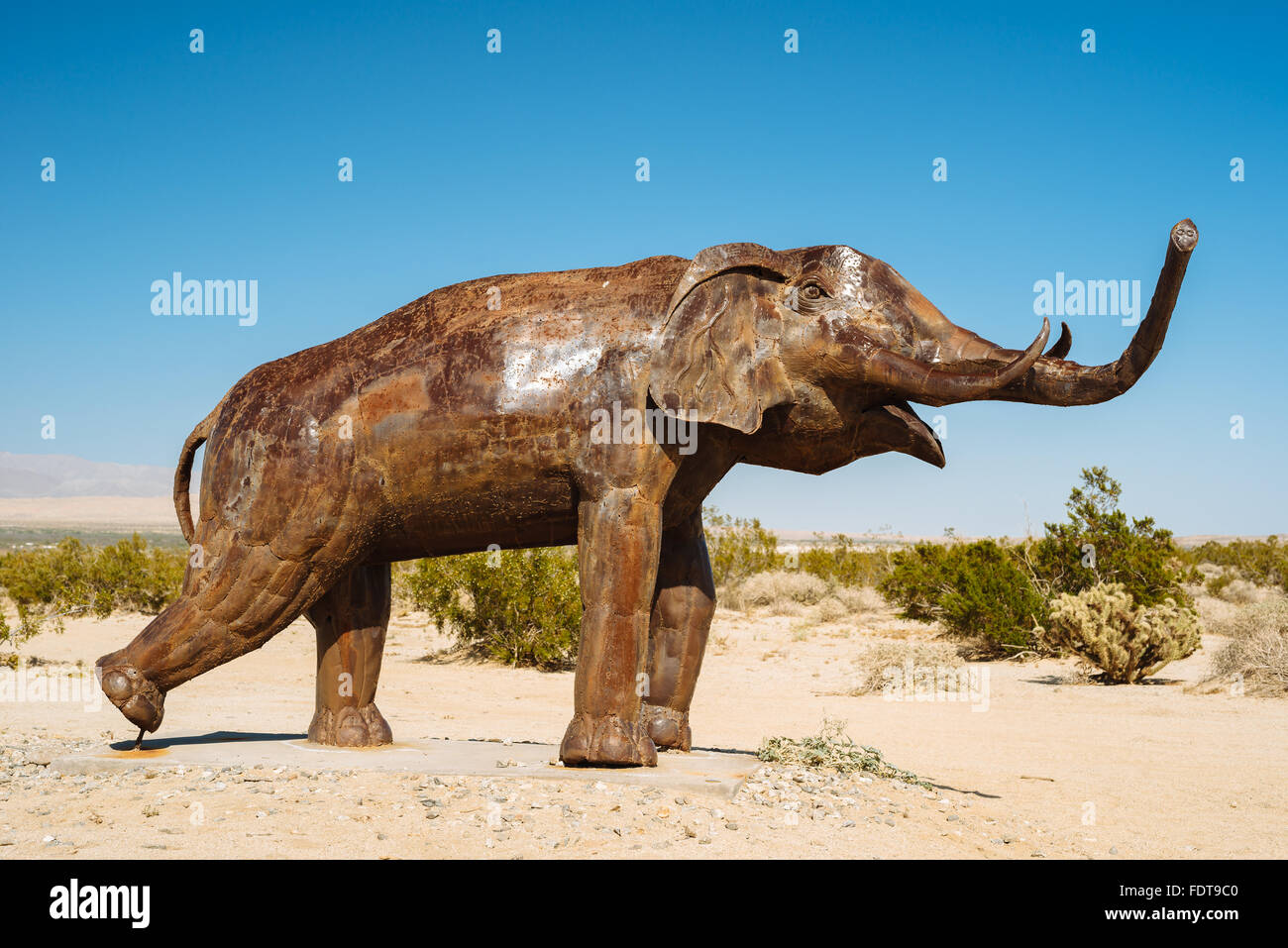 A metal sculpture by artist Ricardo Breceda in Borrego Springs