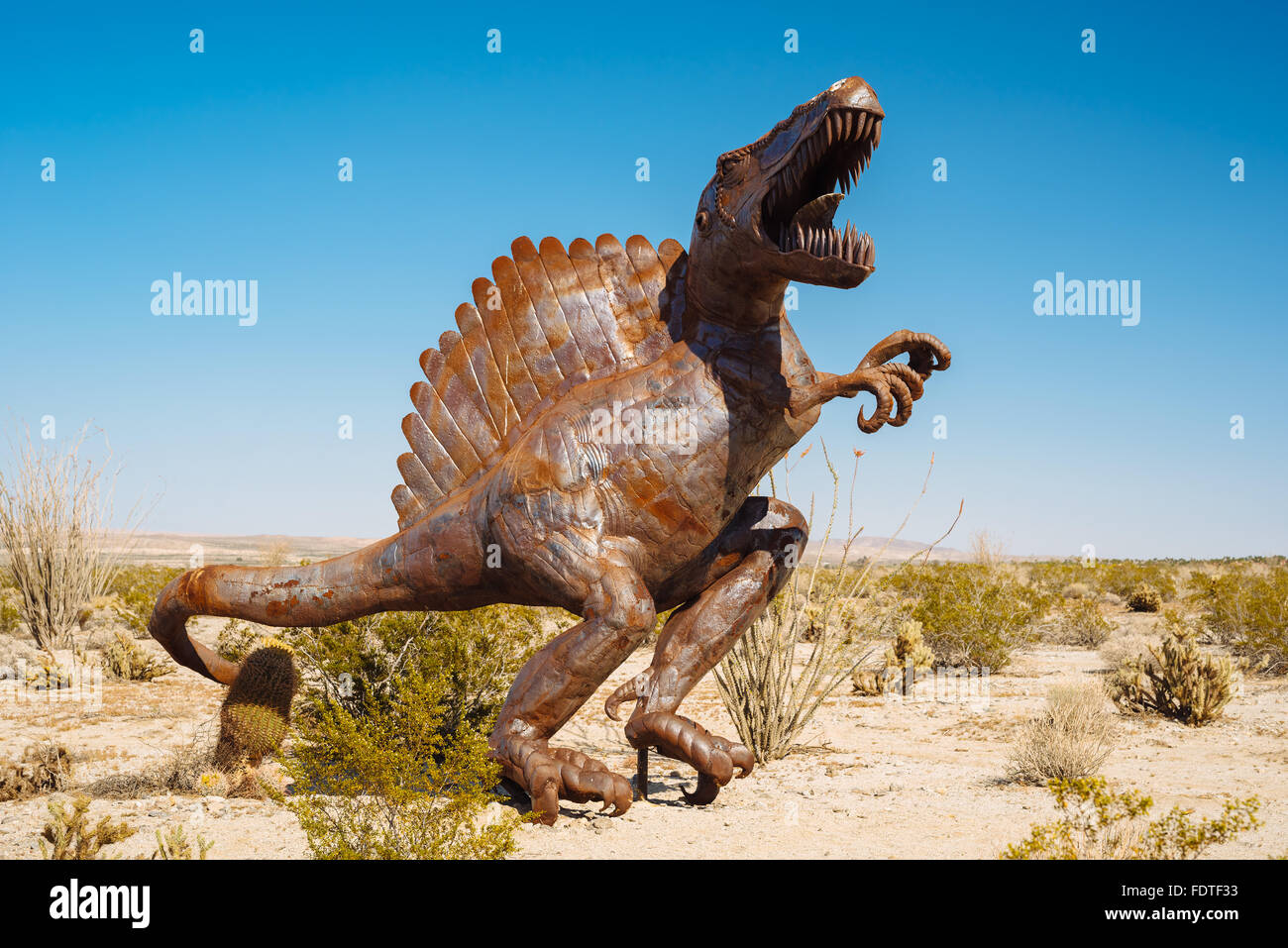 A metal sculpture by artist Ricardo Breceda in Borrego Springs