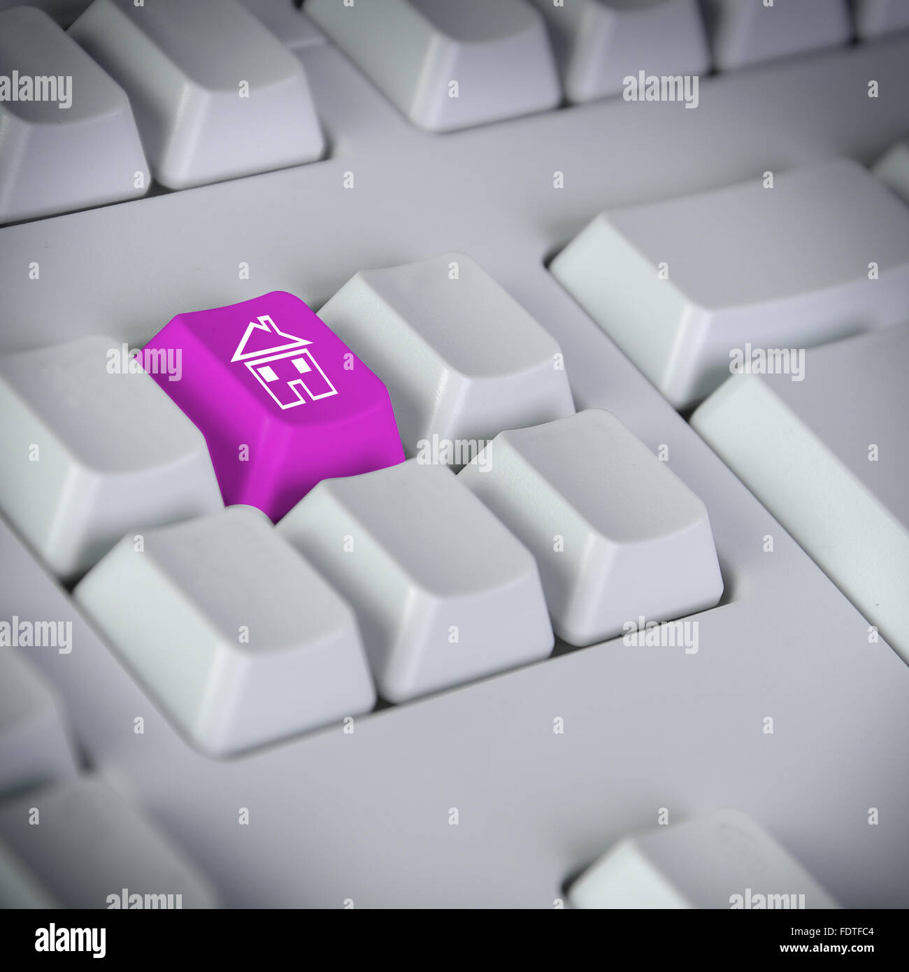 House Icon on Computer Keyboard Original Illustration Stock Photo - Alamy