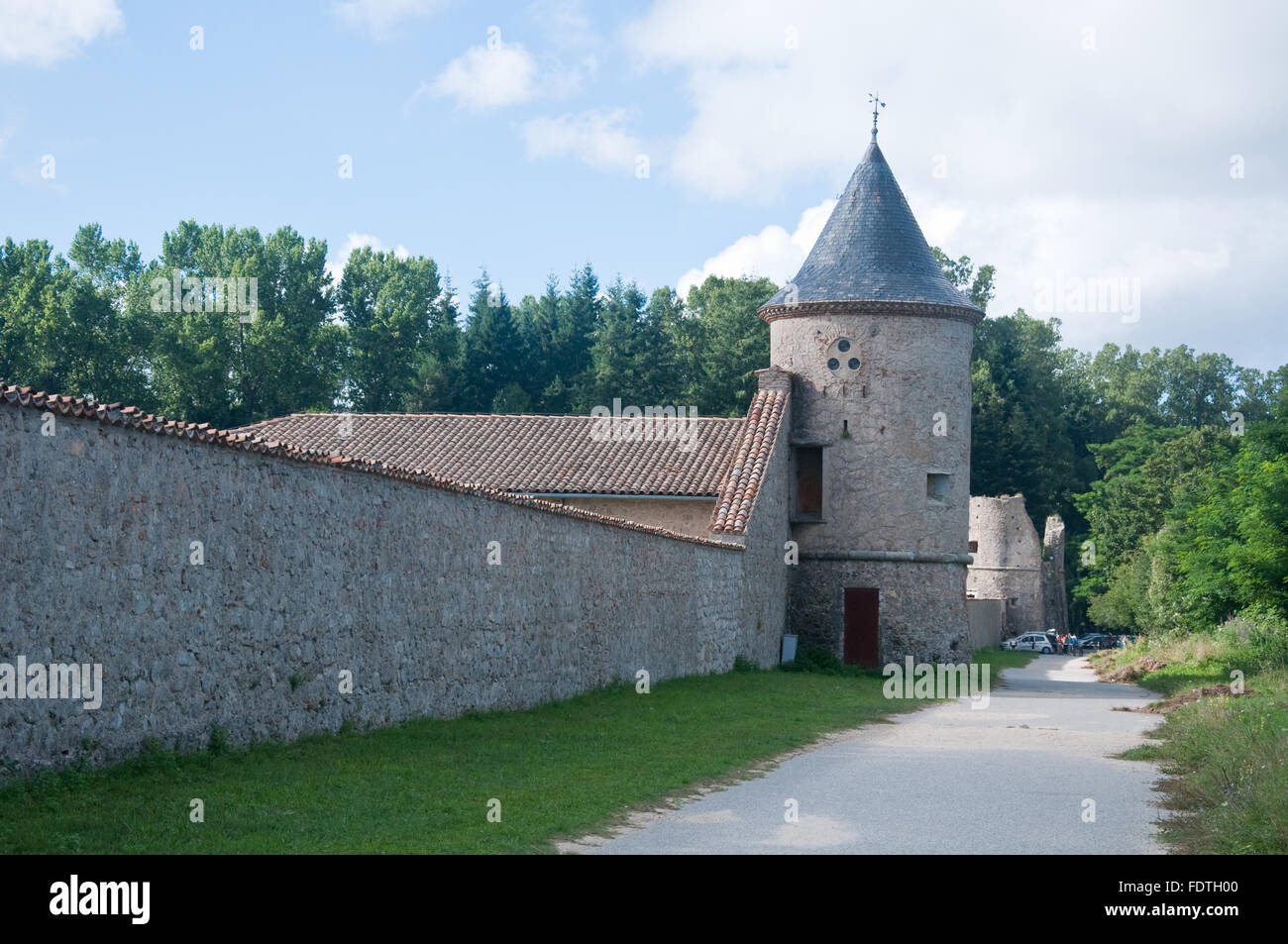 Outer walls of the monastery of Serra San Bruno, Calabria, Italy Stock