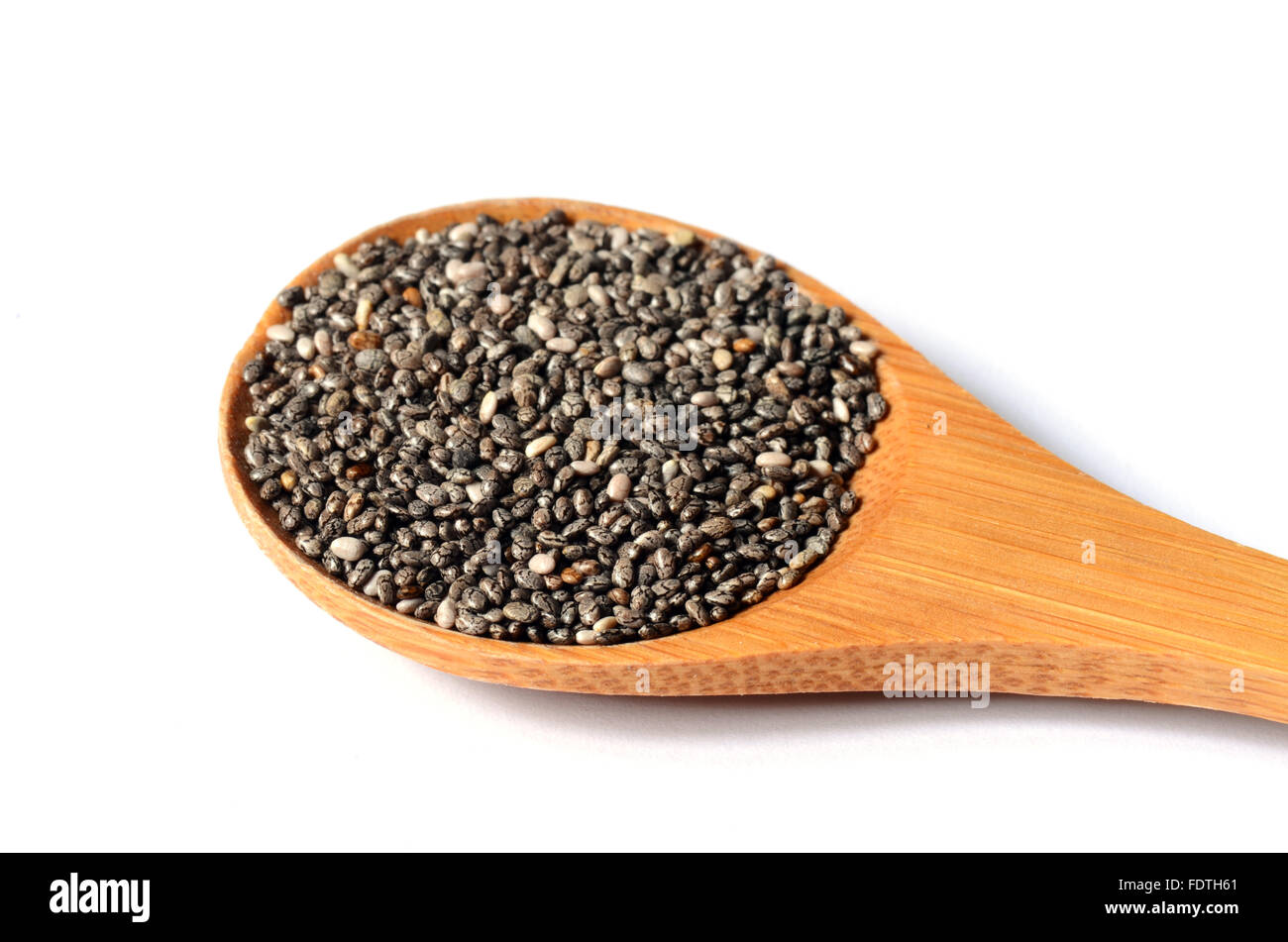 Black chia seeds, healthy and nutritious super food Stock Photo