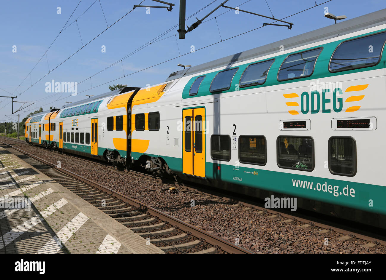 Neustadt (Dosse), Germany, a regional train station in the ODEG Stock