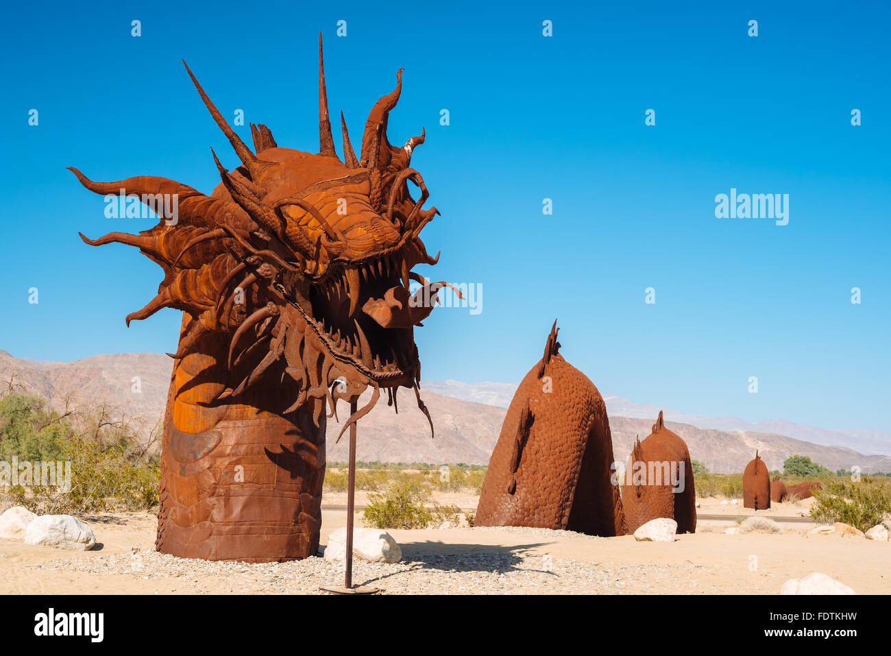 A metal sculpture by artist Ricardo Breceda in Borrego Springs