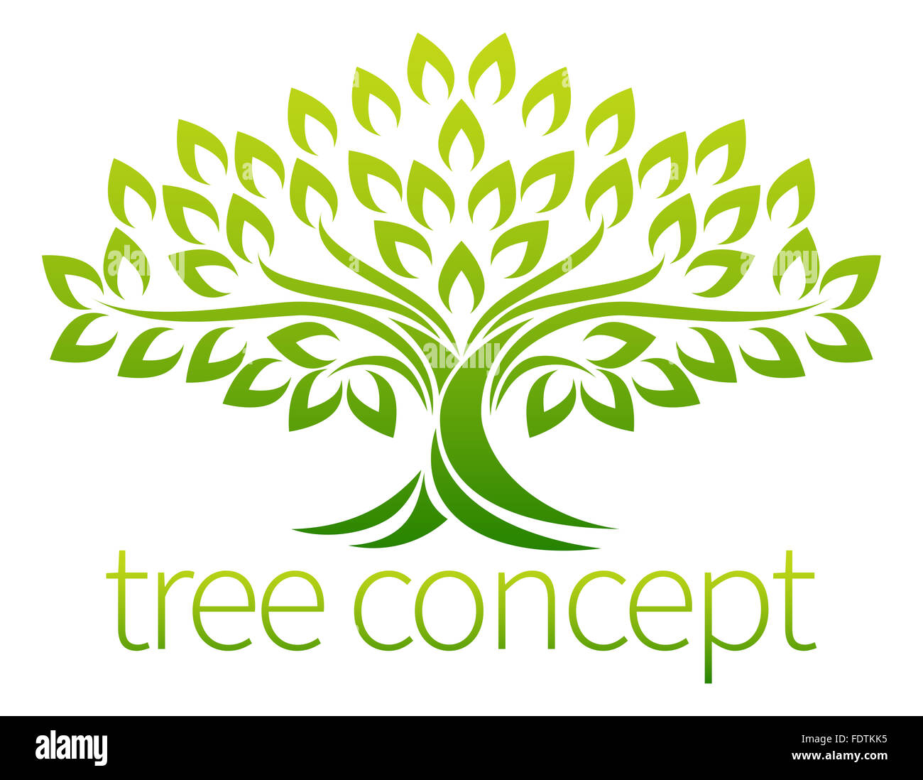 A stylised tree icon symbol concept illustration Stock Photo Alamy