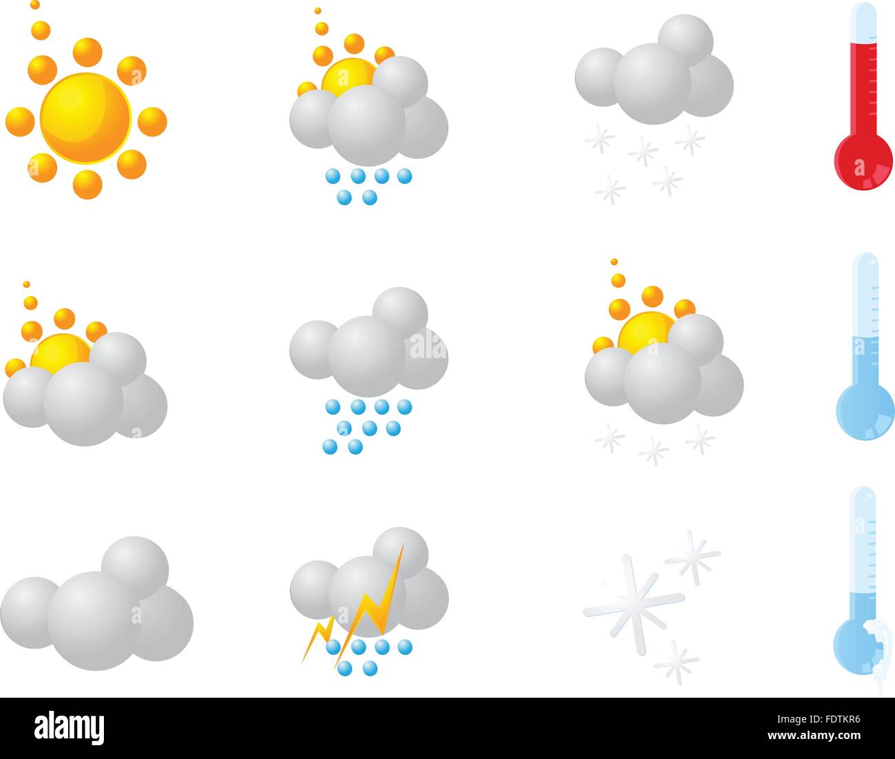Weather icon set Stock Vector Image & Art - Alamy