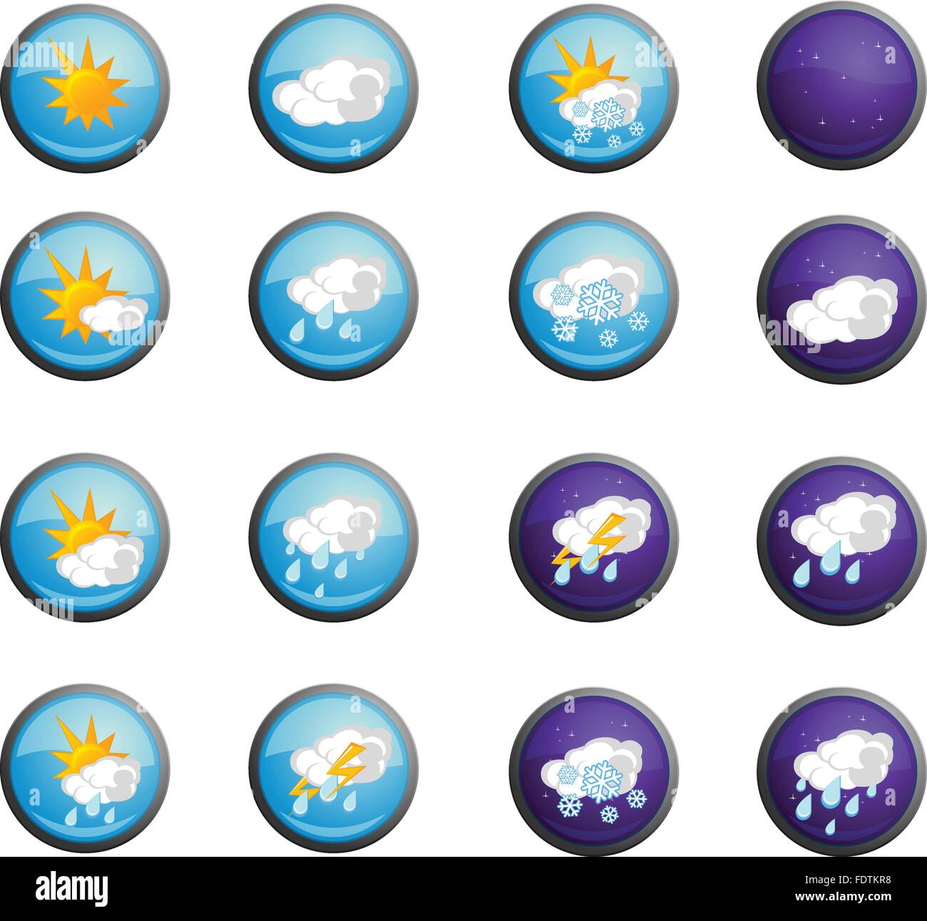 Weather icon set Stock Vector Image & Art - Alamy