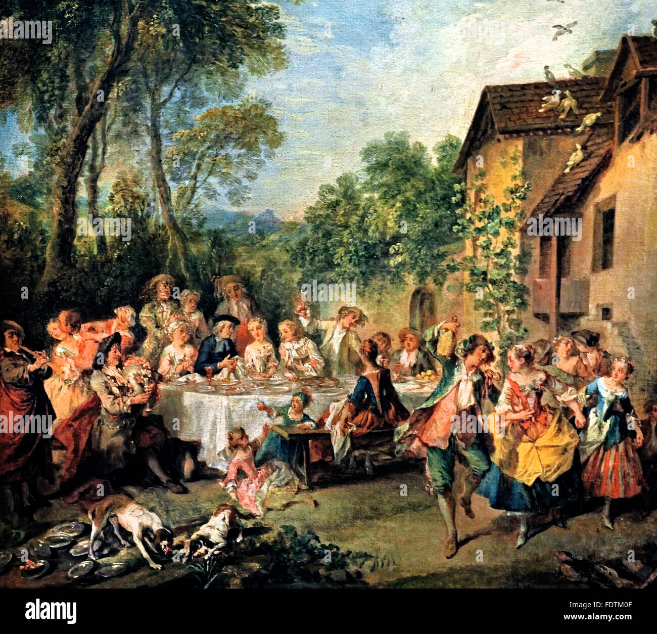 Le Repas de noces - The wedding Meal 1735 Nicolas Lancret 1690-1743 France French Stock Photo