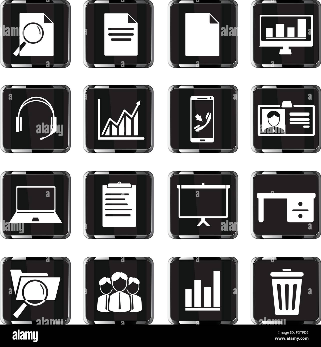 Office simply icons Stock Vector Image & Art - Alamy