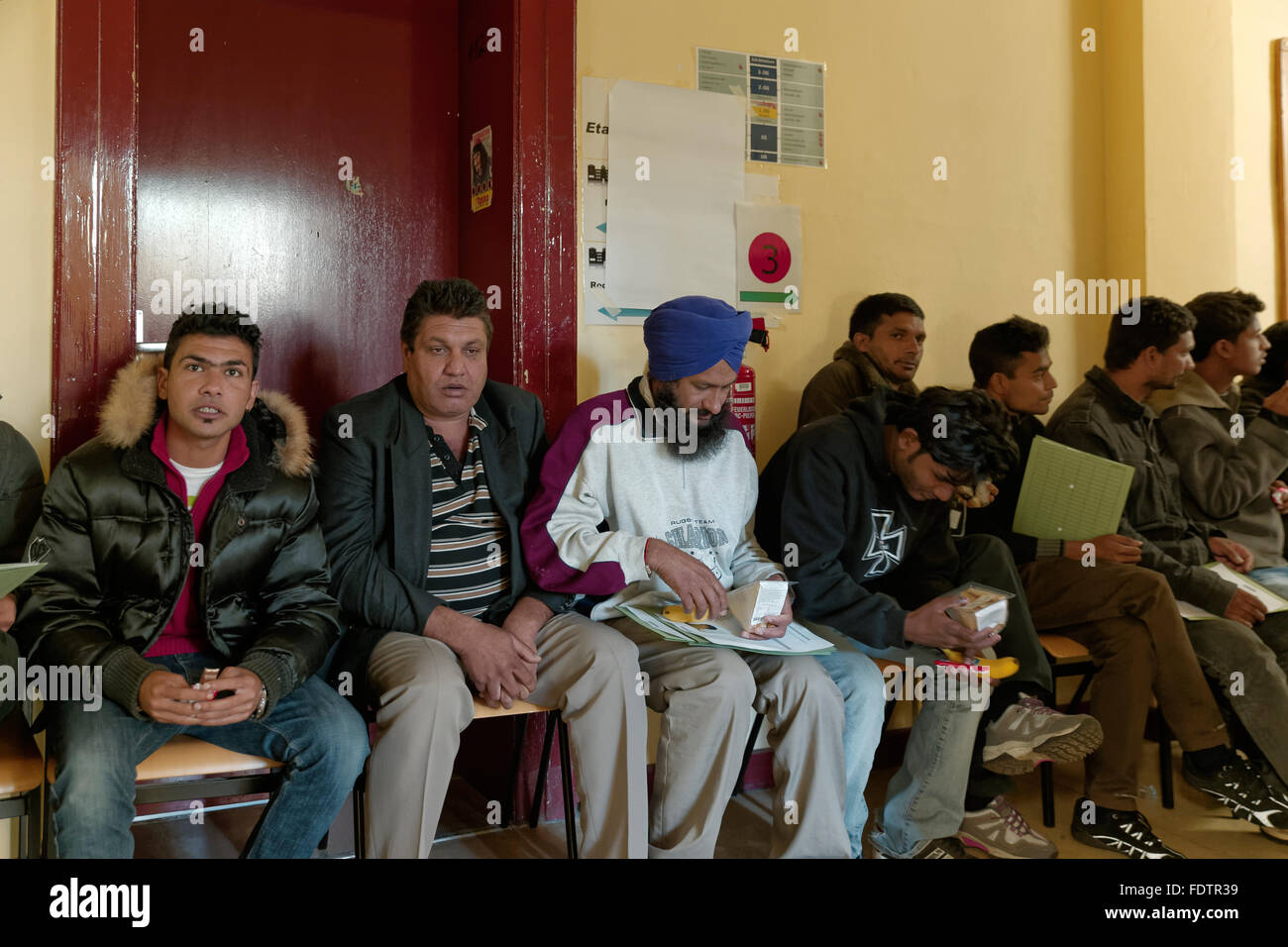 Berlin, Germany, registration of refugees Stock Photo